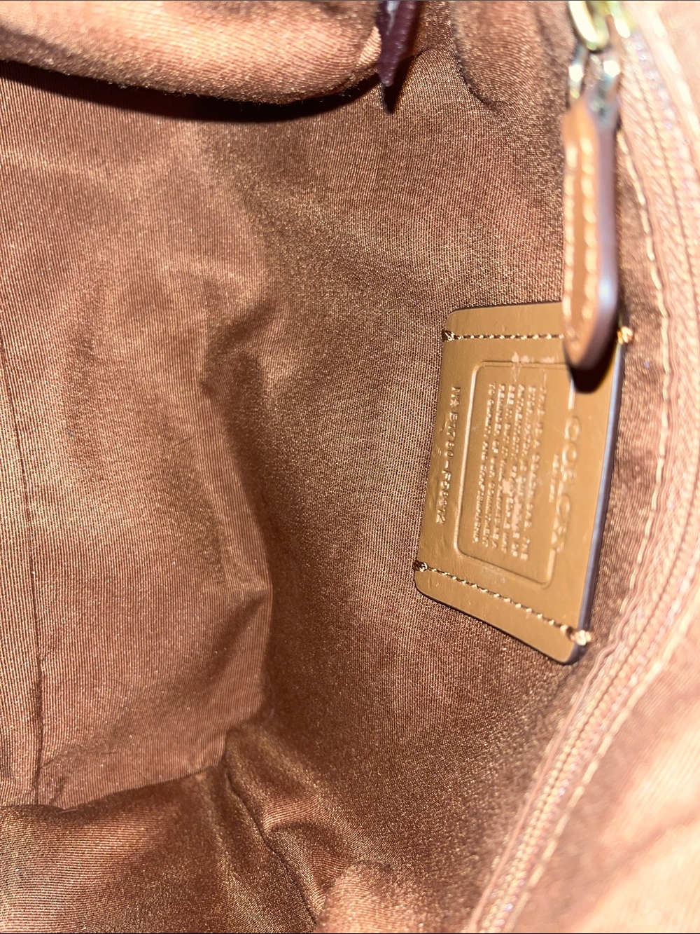 Coach Brown/Tan Signature Dome Satchel - Picture 9 of 11